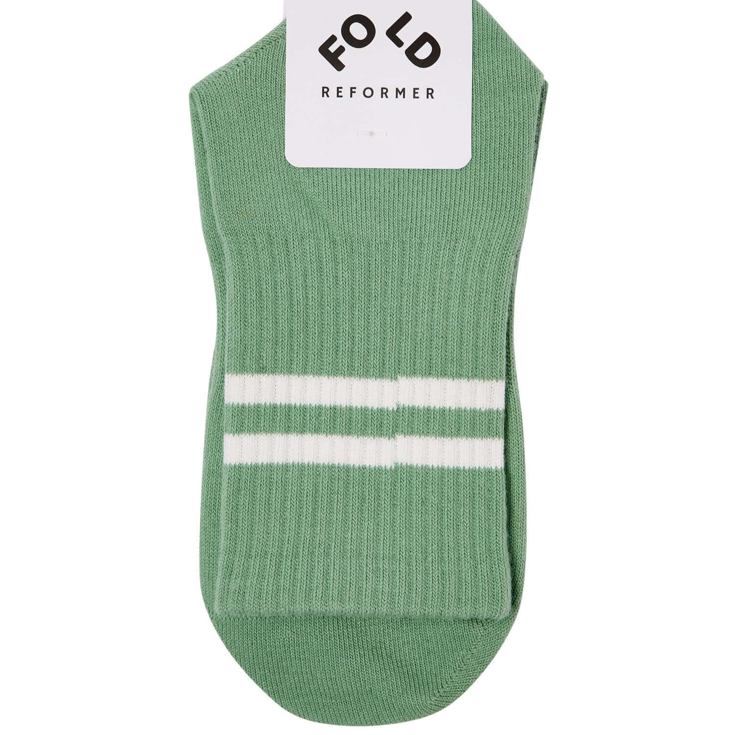 FOLD Sporty Stripe Pilates Grip Socks - Sage Mist
