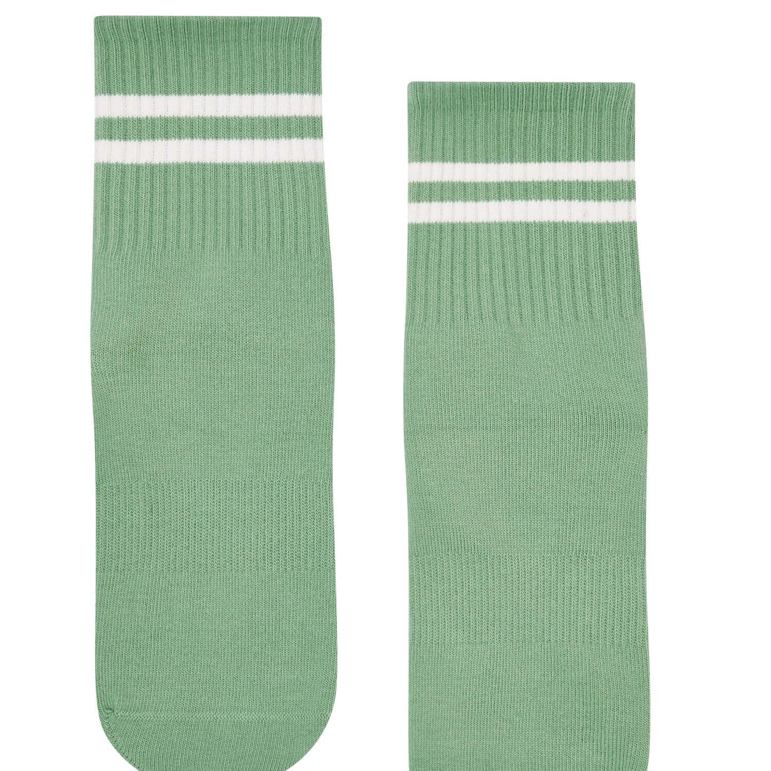 FOLD Sporty Stripe Pilates Grip Socks - Sage Mist