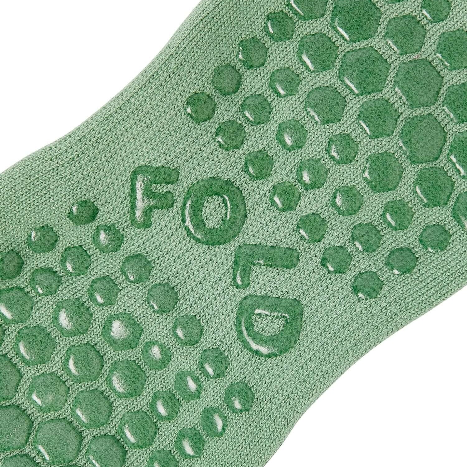 FOLD Sporty Stripe Pilates Grip Socks - Sage Mist