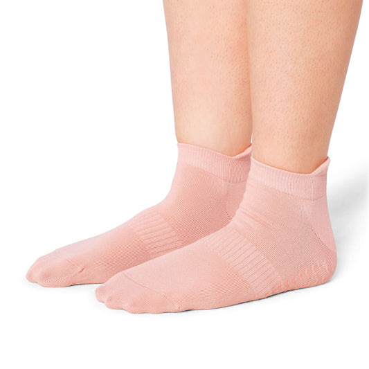 Pilates Low Rise Grip Socks - Rose Pink