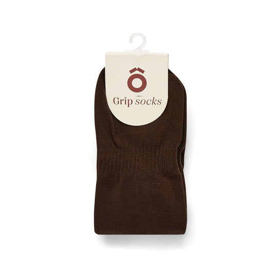 Scrunch Grip Socks - Cocoa