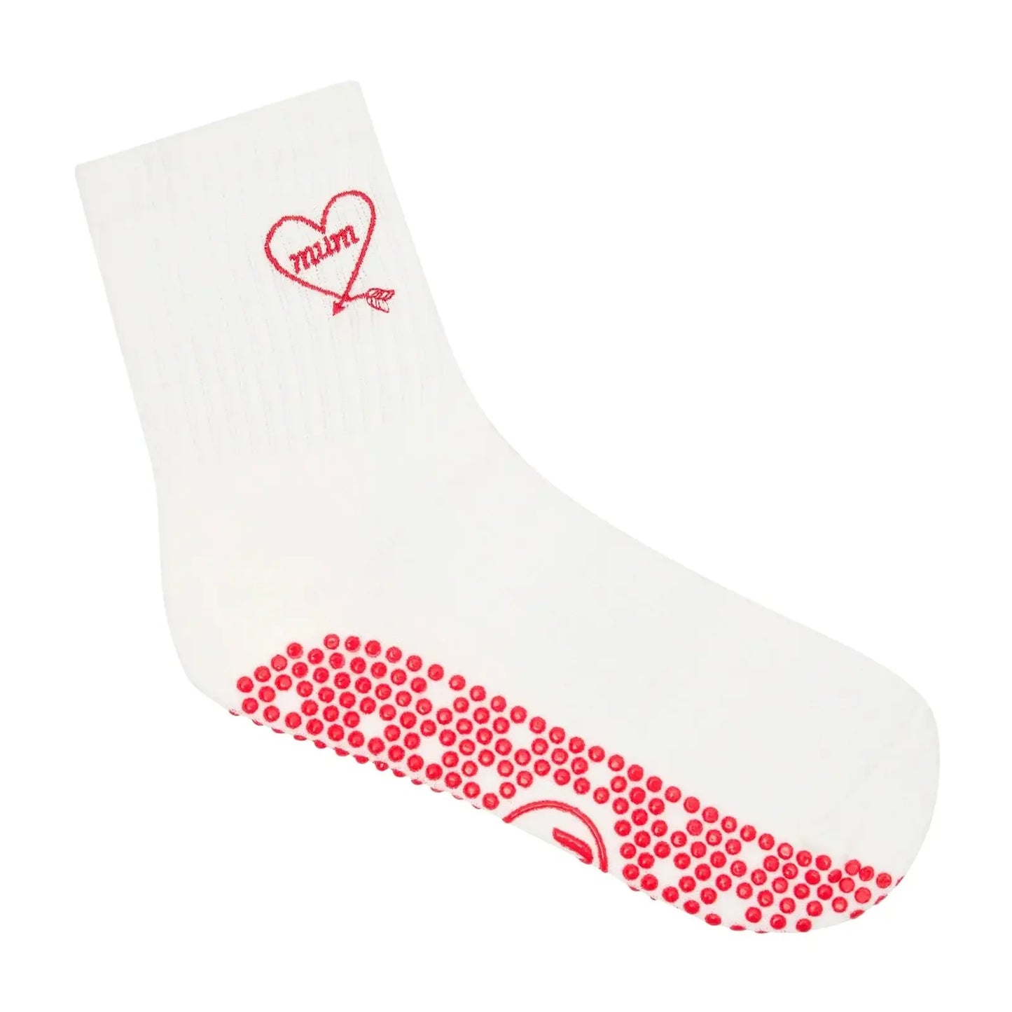 MoveActive Crew Non Slip Grip Socks - Love Note