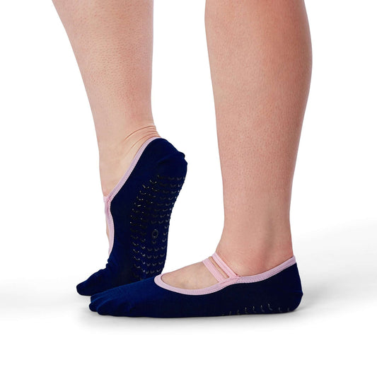 Ballet Grip Socks - Estate Blue & Pink