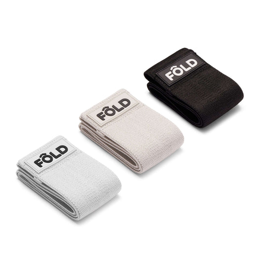 Pilates Resistance Bands Bundle - White, Timberwolf Grey, Black