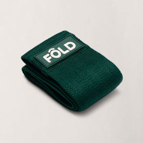 Pilates Resistance Band - Forest Green Heavy folded, premium quality design for intense workouts and strength training.
