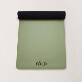 September Accessories Bundle - Pistachio Yoga Mat with Black Roll, ideal for Pilates and yoga practice.