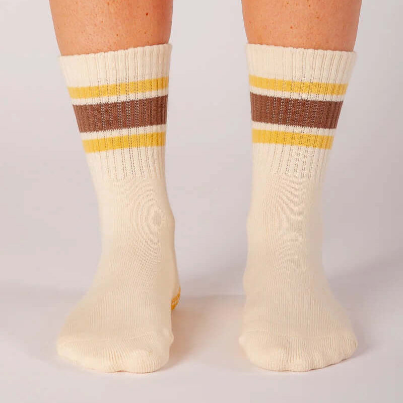 Grip Socks - Honey & Cacao Stripe