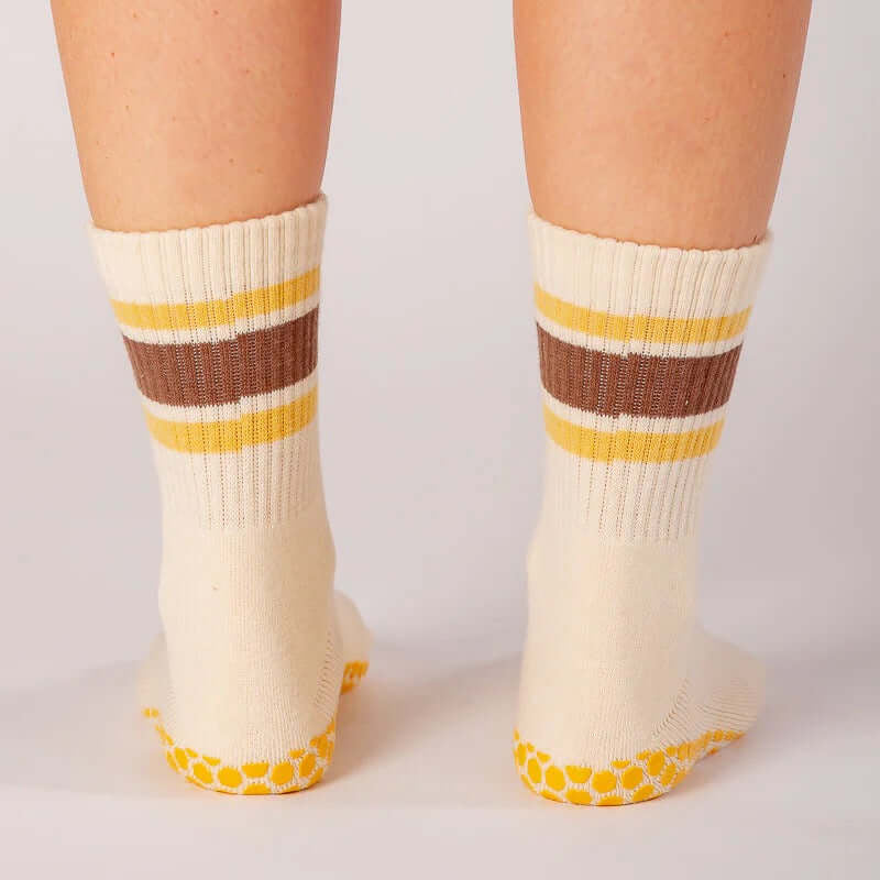 Grip Socks - Honey & Cacao Stripe