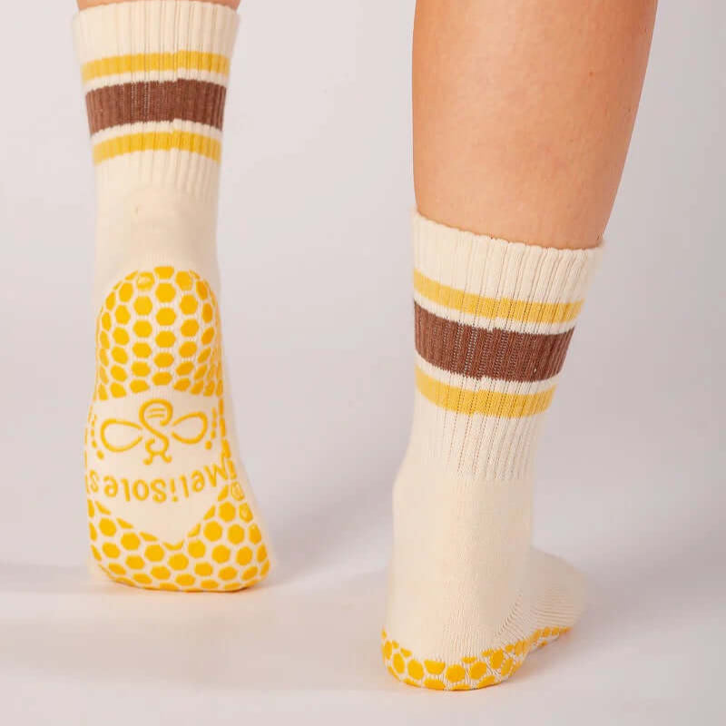 Grip Socks - Honey & Cacao Stripe