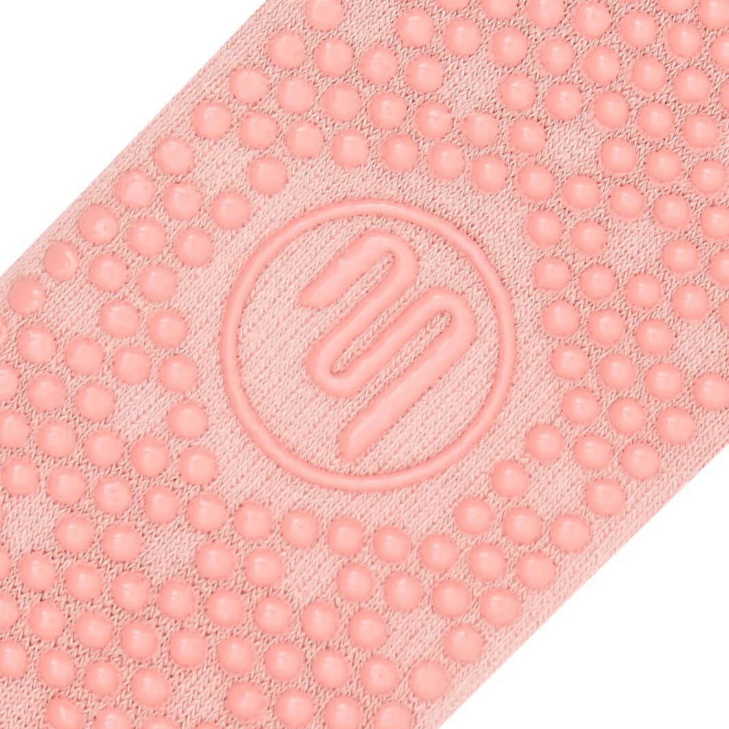 Sole of Strawberry patch Pilates grip socks