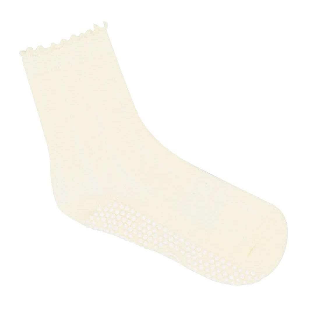 MoveActive Crew Non Slip Grip Socks - Buttercream Frill