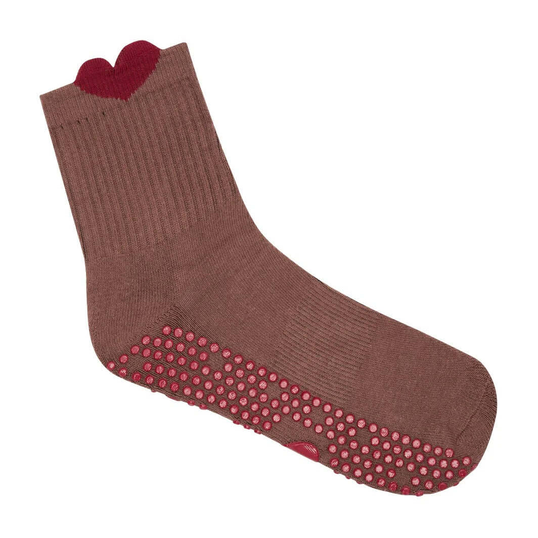 MoveActive Crew Non Slip Grip Socks - Heartfelt
