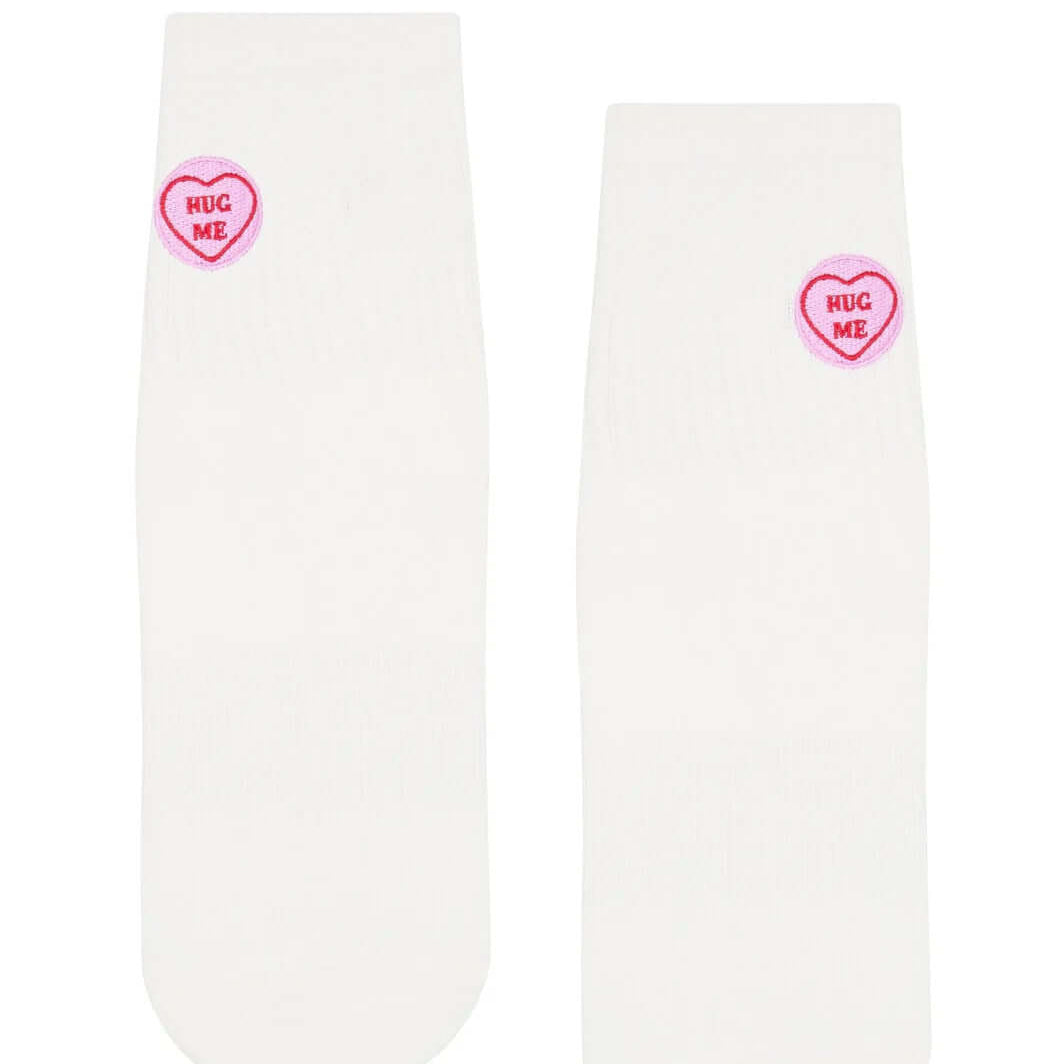 MoveActive Crew Non Slip Grip Socks - Hug Me