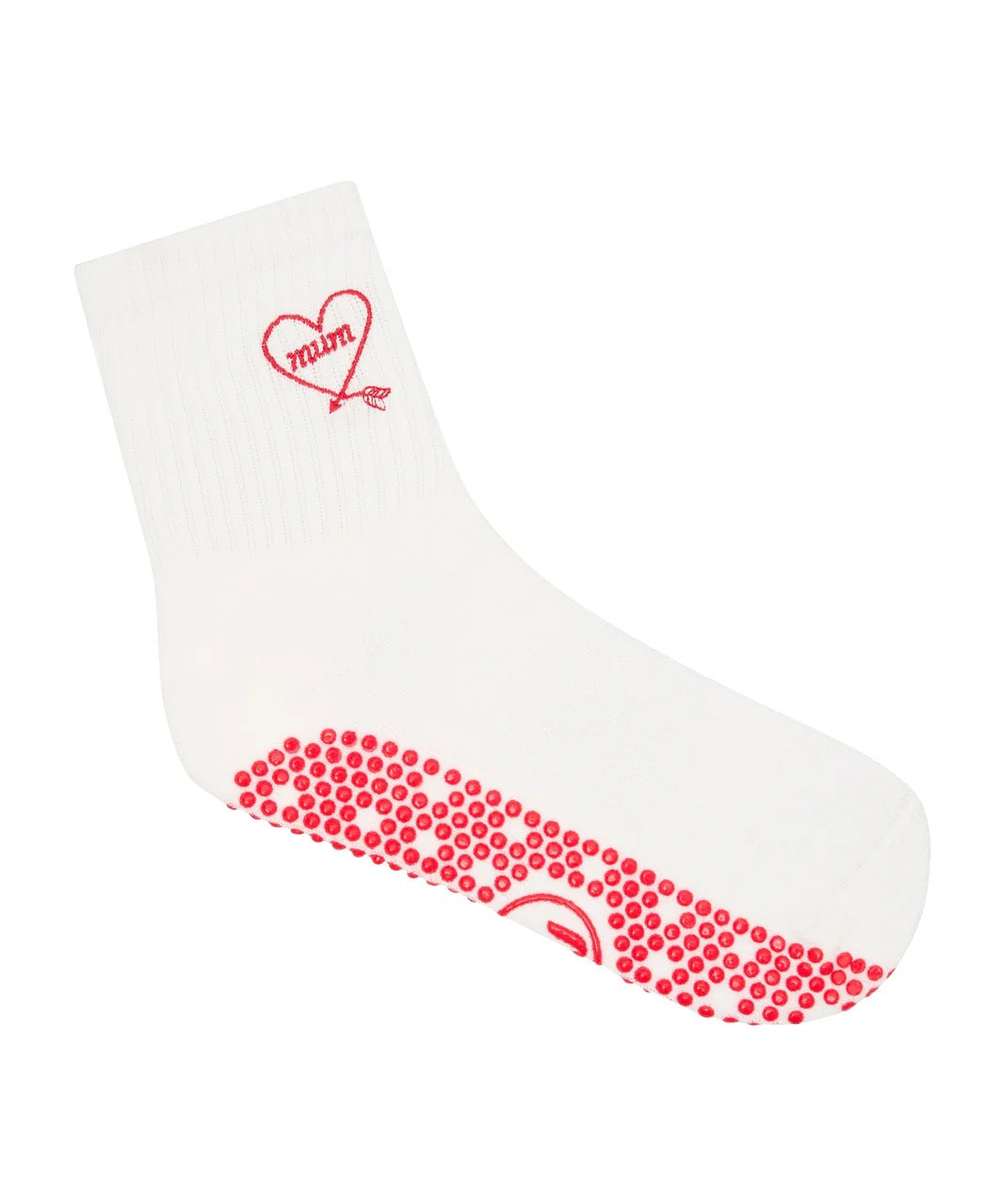 MoveActive Crew Non Slip Grip Socks - Love Note