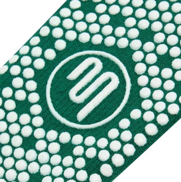 MoveActive Crew Grip Socks - Emerald Rose Stripe