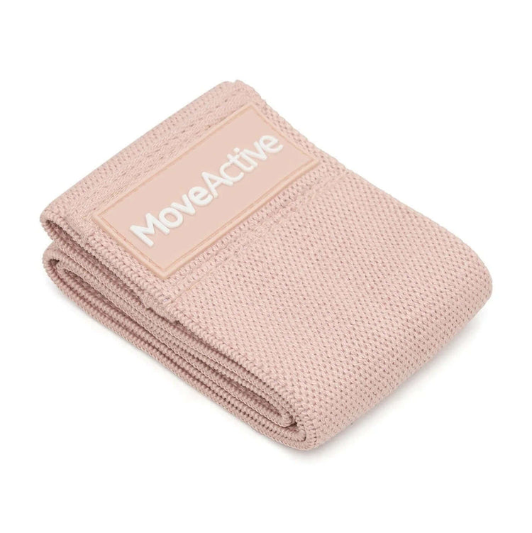 Folded pink Moveactive resistance band