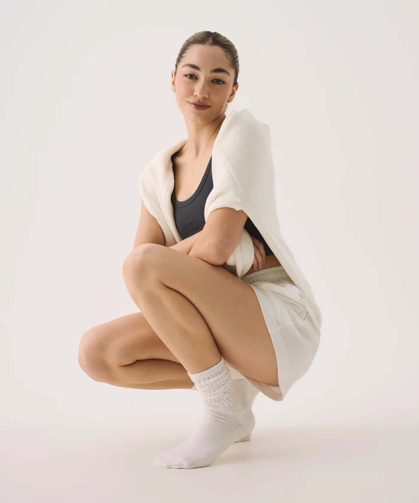 MoveActive Scrunch Grip Socks - Ivory