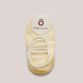 Ballet Grip Socks - Butter Yellow with a non-slip grip sole, perfect for yoga and barre workouts.