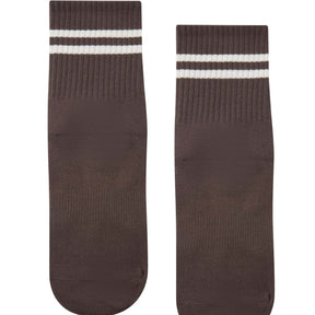 FOLD Striped Sock In Grey Straight On