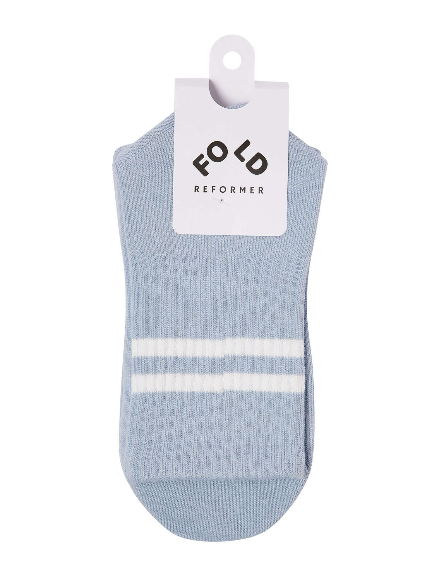 FOLD Crew Grip Socks - Sporty Stripe Skyline Blue