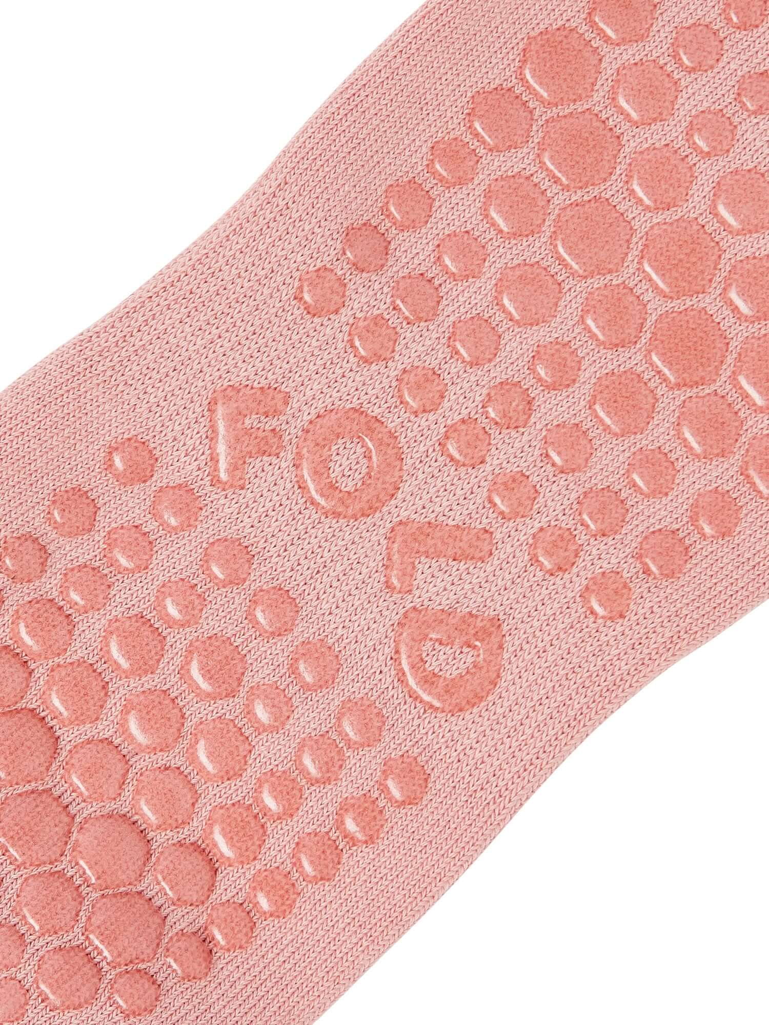 FOLD Crew Grip Socks - Sporty Stripe Rosewood Blush