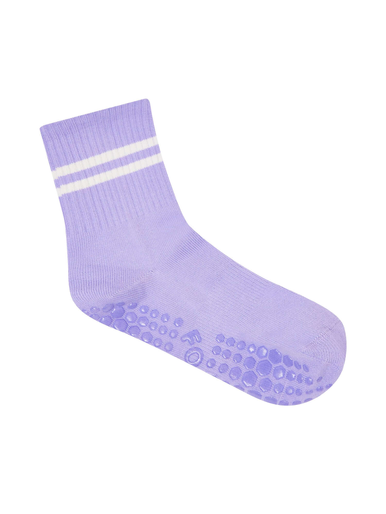 FOLD Crew Grip Socks - Sporty Stripe Lavender Haze