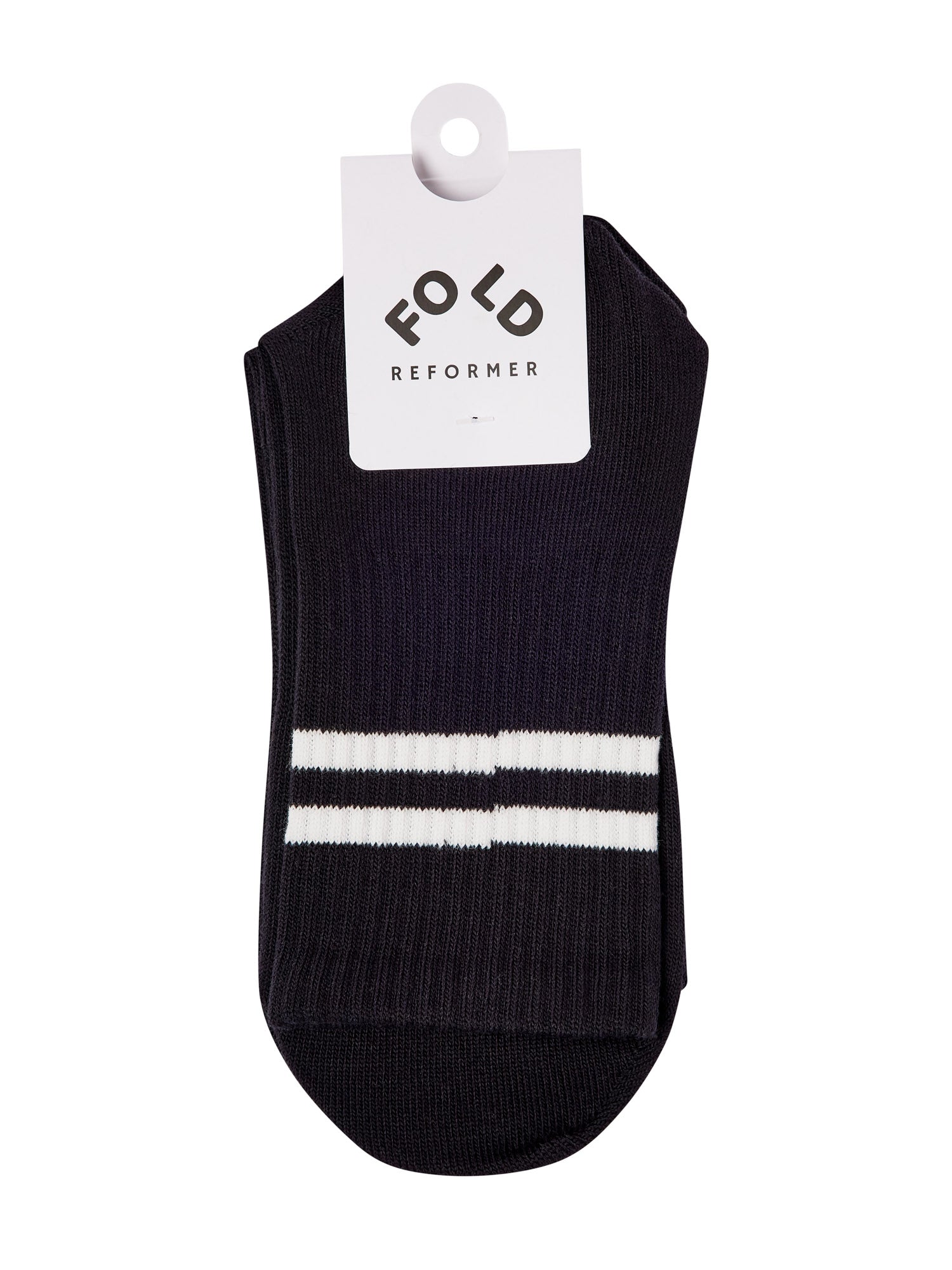 FOLD Crew Grip Socks - Sporty Stripe Midnight Noir