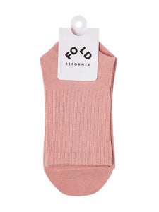 FOLD Crew Grip Socks - Rosewood Blush