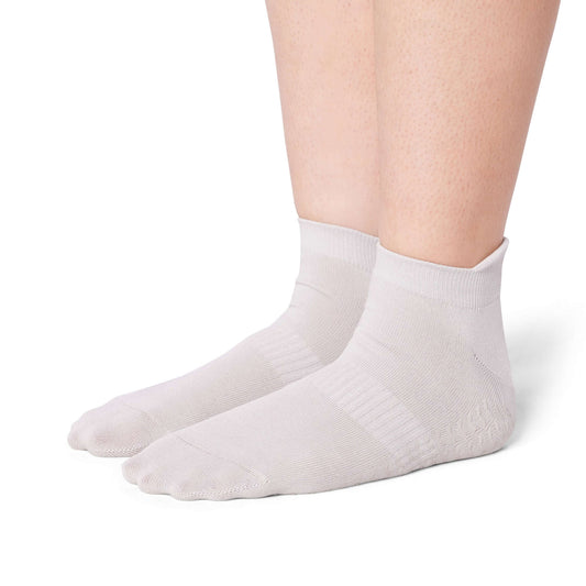 Pilates Low Rise Grip Socks - Timber Wolf