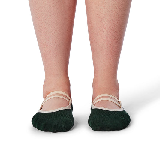 Ballet Grip Socks - Winter Range - Ever Green