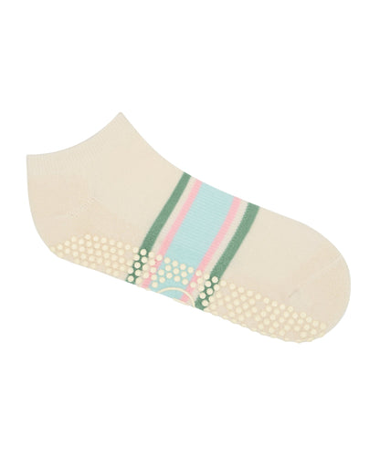 Move Active Classic Low Rise Grip Socks - Fleur