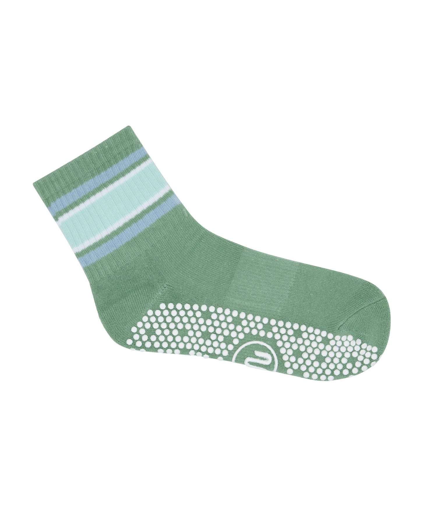 Move Active Crew Grip Socks - Garden Green