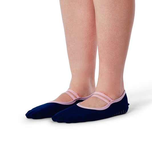 Ballet Grip Socks - Winter Range - Estate Blue & Pink