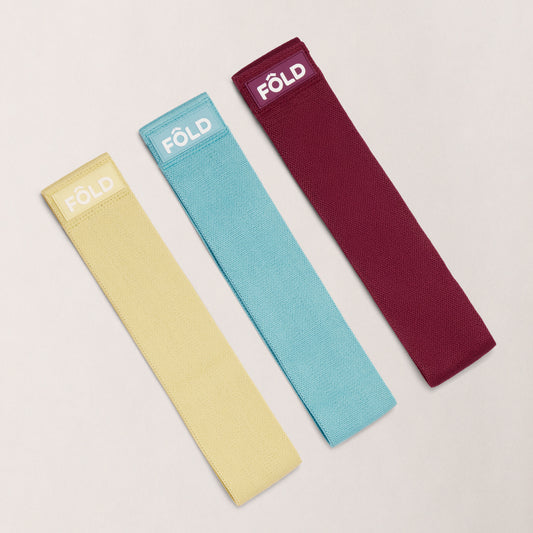 Pilates Resistance Band Bundle - Yellow, Blue, Magenta