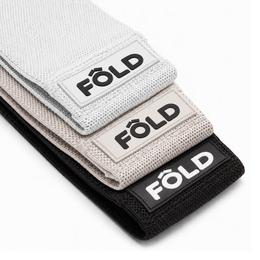 Pilates Resistance Bands Bundle - White, Timberwolf Grey, Black