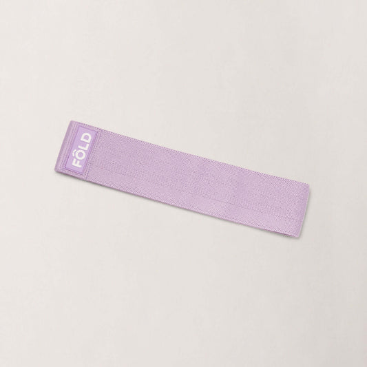 Pilates Resistance Band - Lilac Medium in elegant lilac color, designed for balanced strength and comfort.