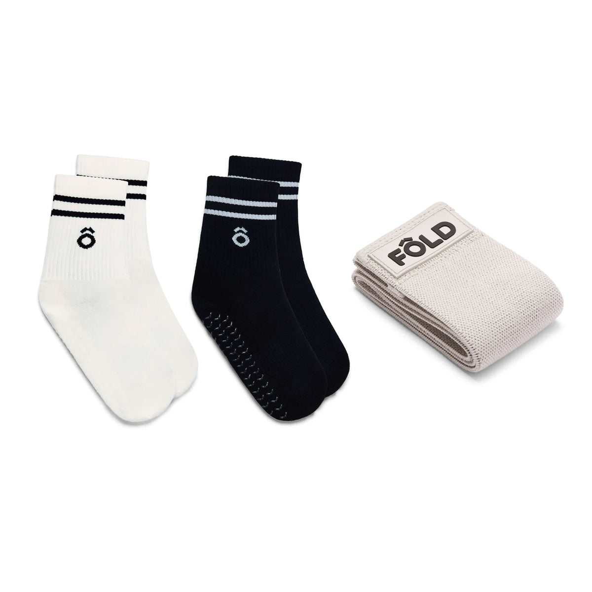 Crew Pilates Grip Socks Resistance Band Bundle – Essentials