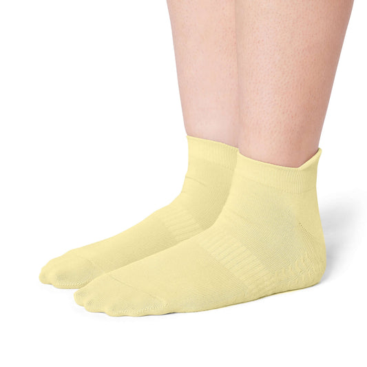 Pilates Low Rise Grip Socks - Yellow
