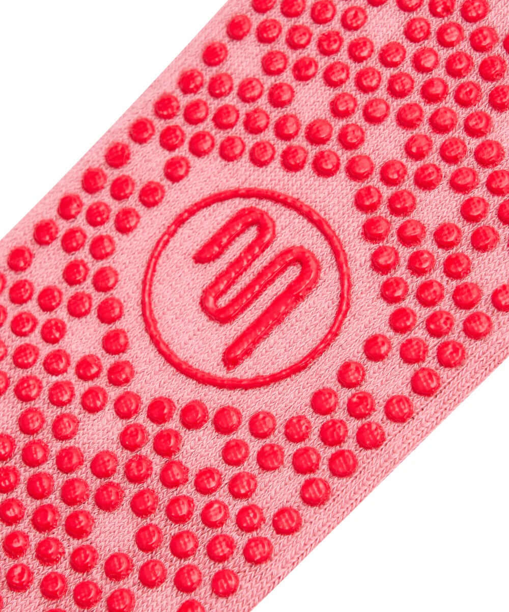 Low Rise Grip Socks - Pilates Club Rose