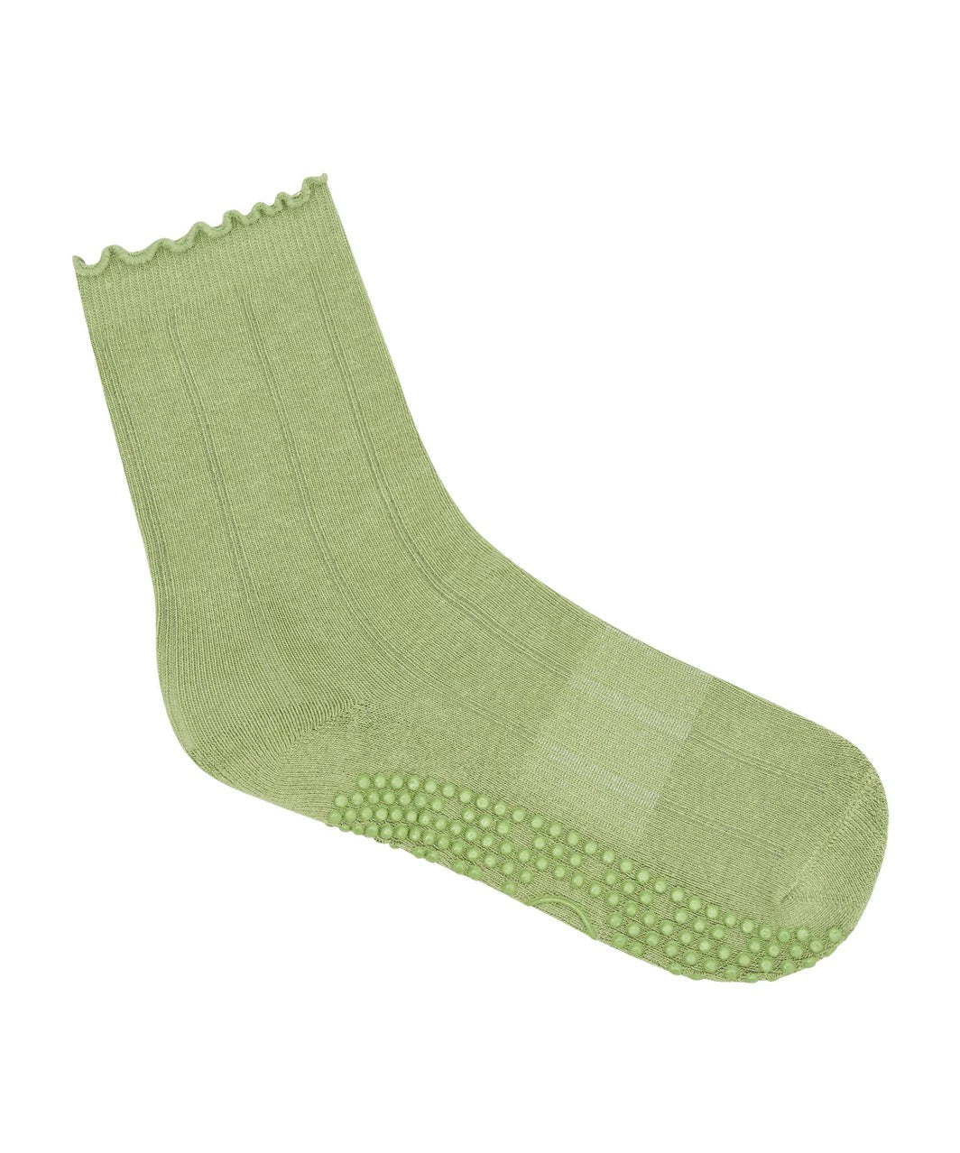 MoveActive Crew Non Slip Grip Socks - Sage Frill