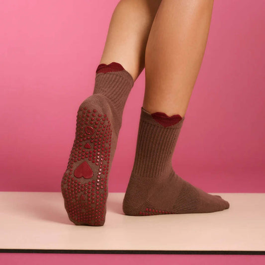 MoveActive Crew rutschfeste Grip-Socken – Heartfelt