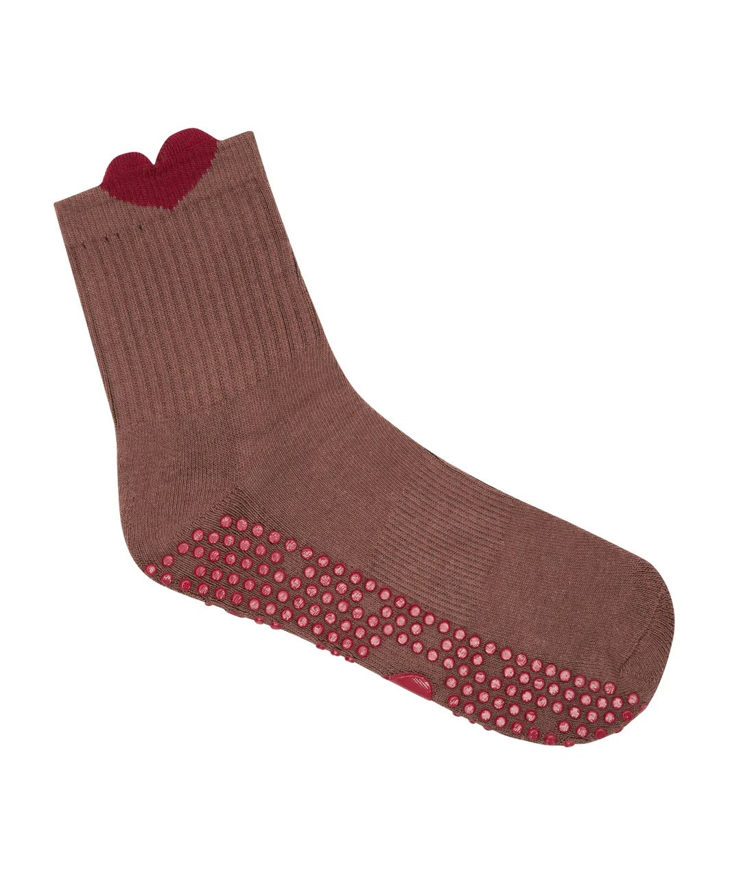 MoveActive Crew Non Slip Grip Socks - Heartfelt