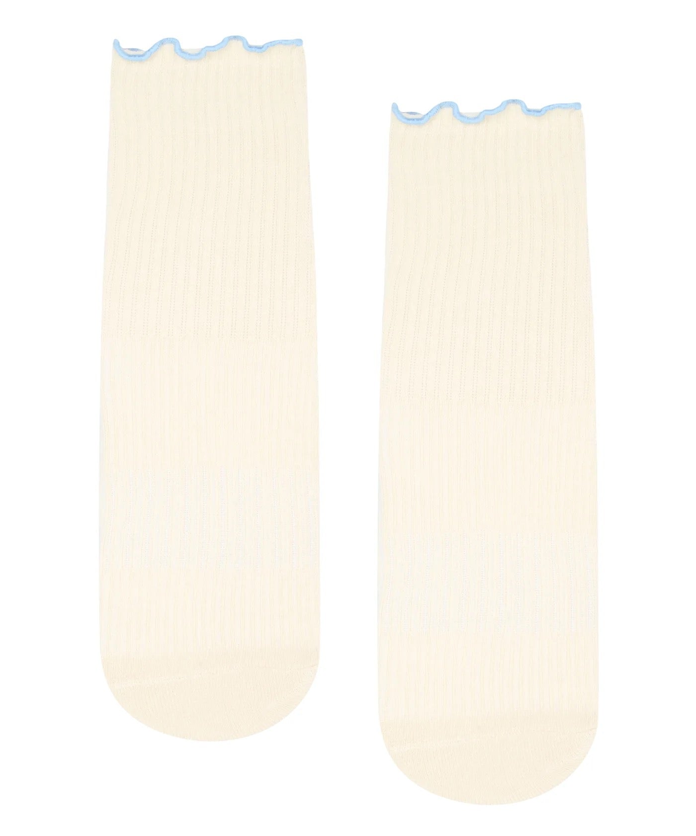 Vintage ivory crew grip socks made from organic cotton, featuring a versatile, relaxed fit for comfort and enhanced grip.