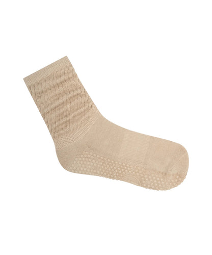 Move Active Scrunch Grip Socks - Latte