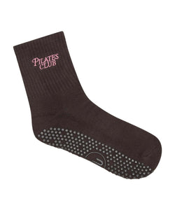 Crew Grip Socks - Pilates Club Chocolate