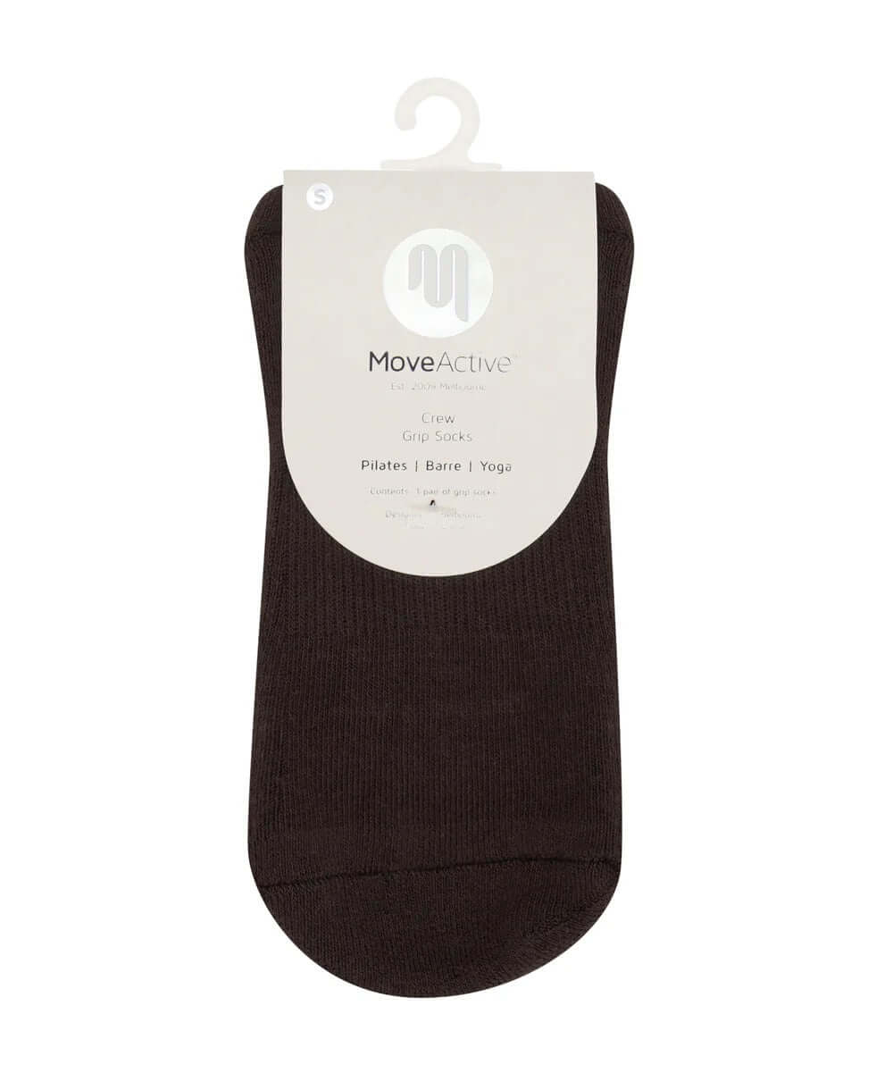 Crew Grip Socks - Pilates Club Chocolate