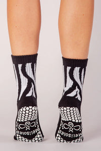 Crew Grip Socks - Zebra Stripes