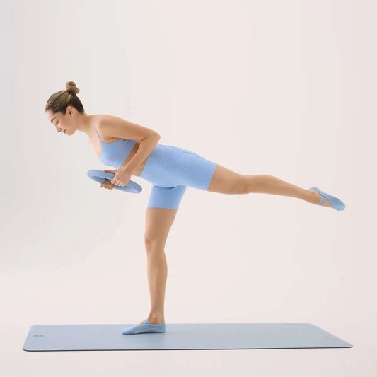 MoveActive Ballett-Grip-Socken - Puderblau