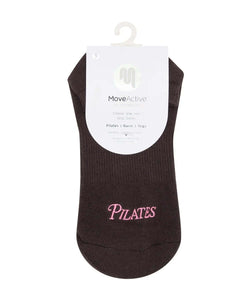 Low Rise Grip Socks - Pilates Club Chocolate