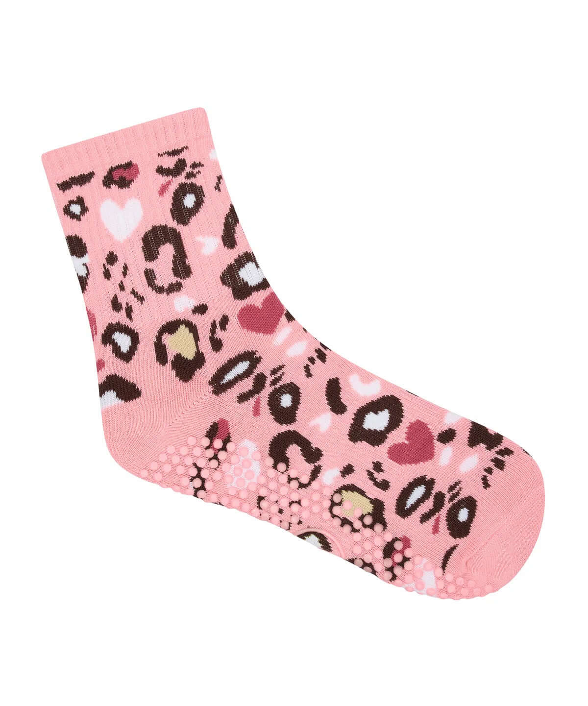 MoveActive Crew Grip Socks - Cheetah Heart